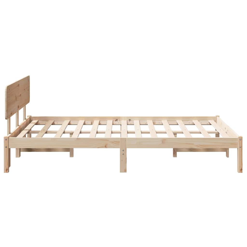 Sengestel Naturfarvet 140 x 190 cm Massiv fyrretræ