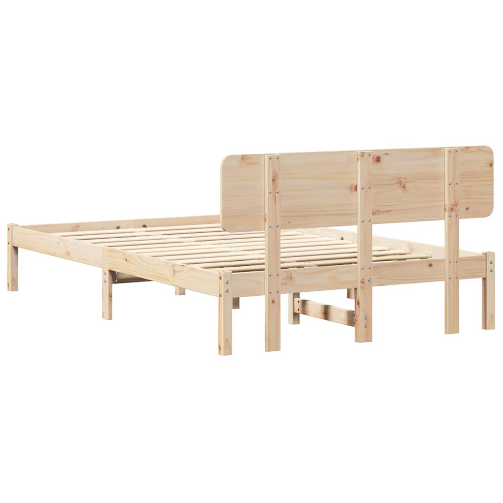 Sengestel Naturfarvet 135 x 190 cm Massiv fyrretræ