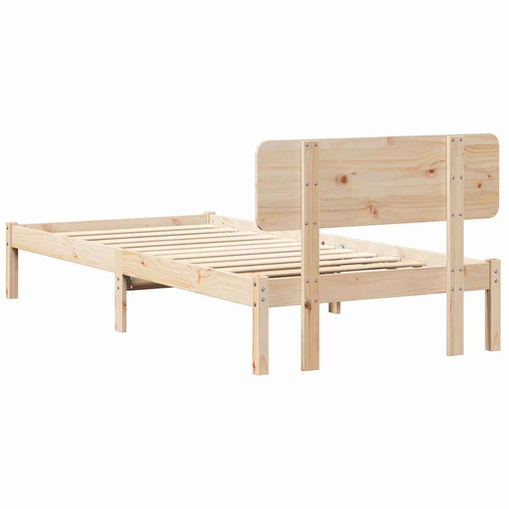 Sengestel Naturfarvet 90 x 200 cm Massiv fyrretræ