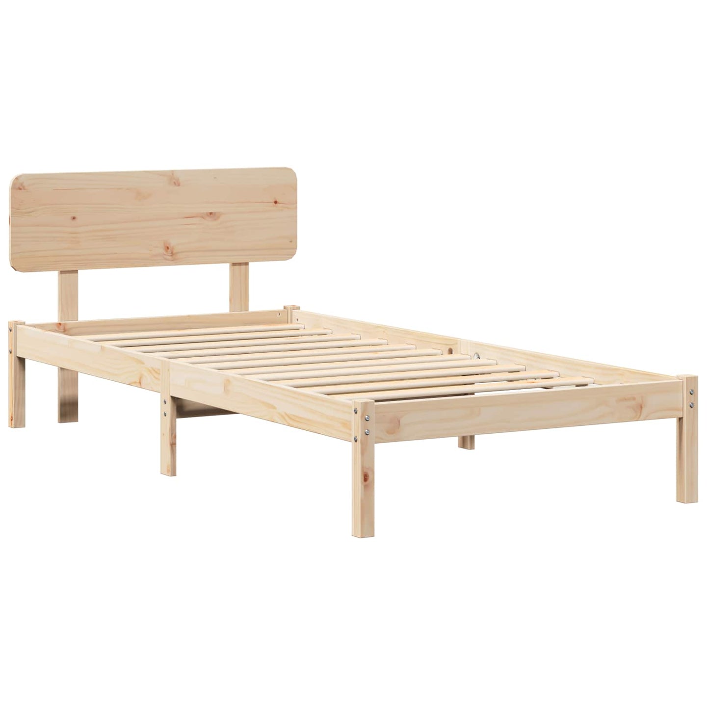 Sengestel Naturfarvet 75 x 190 cm Massiv fyrretræ