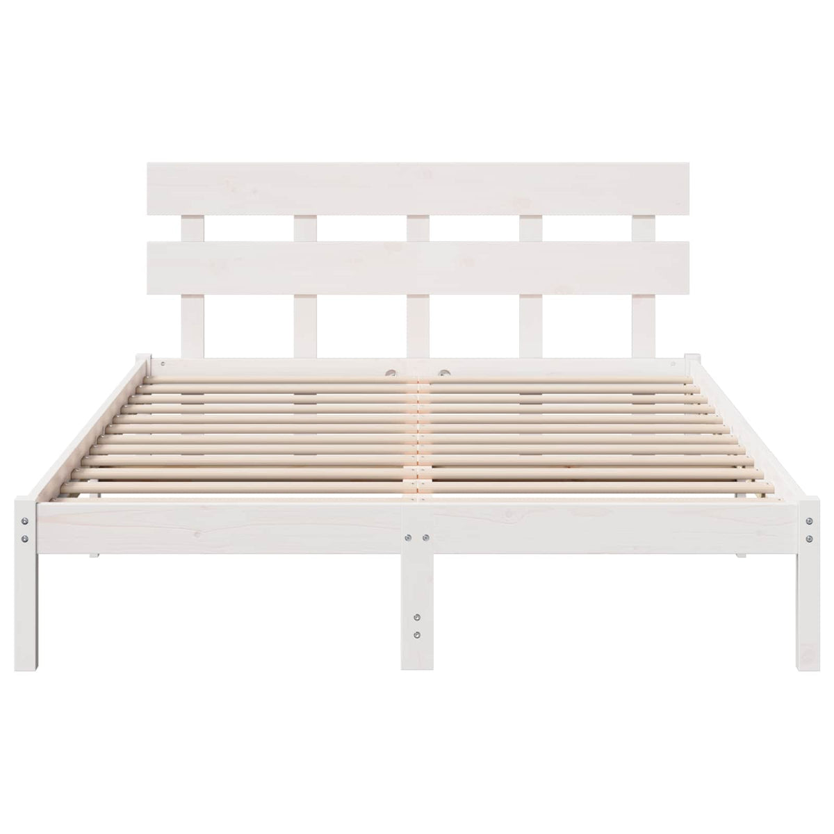 Sengestel med hovedgærde Brun 140 x 200 cm Massivt fyrretræ