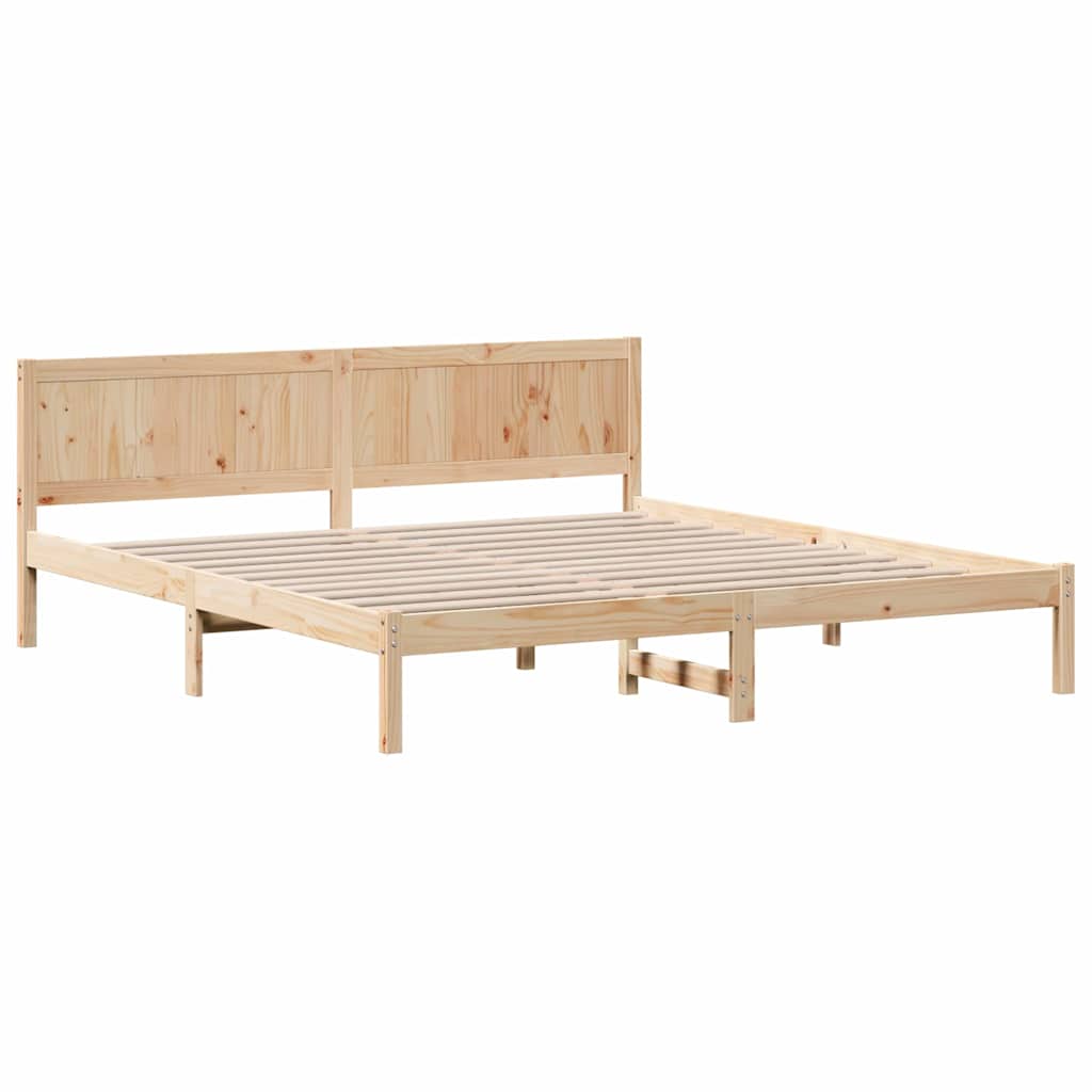 Sengestel Brun 180 x 200 cm Massivt fyrretræ