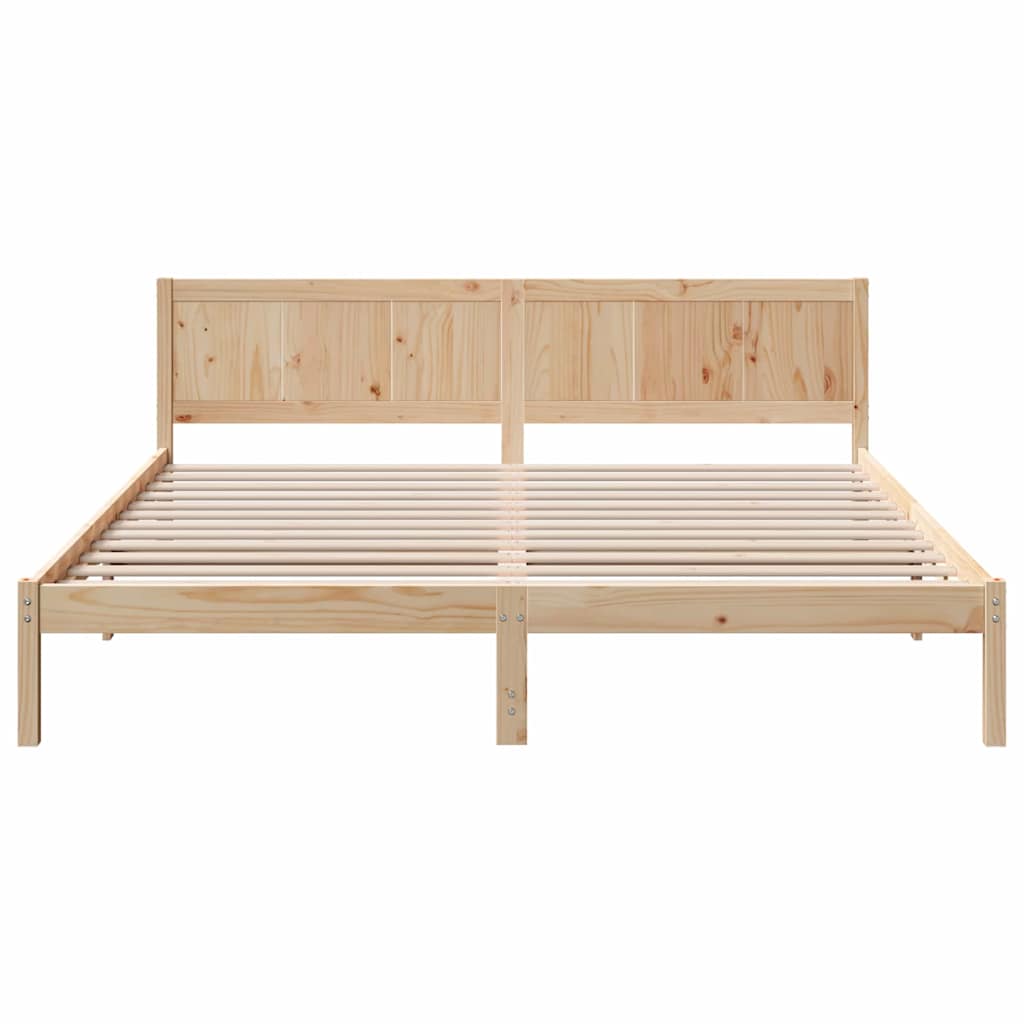 Sengestel Brun 180 x 200 cm Massivt fyrretræ