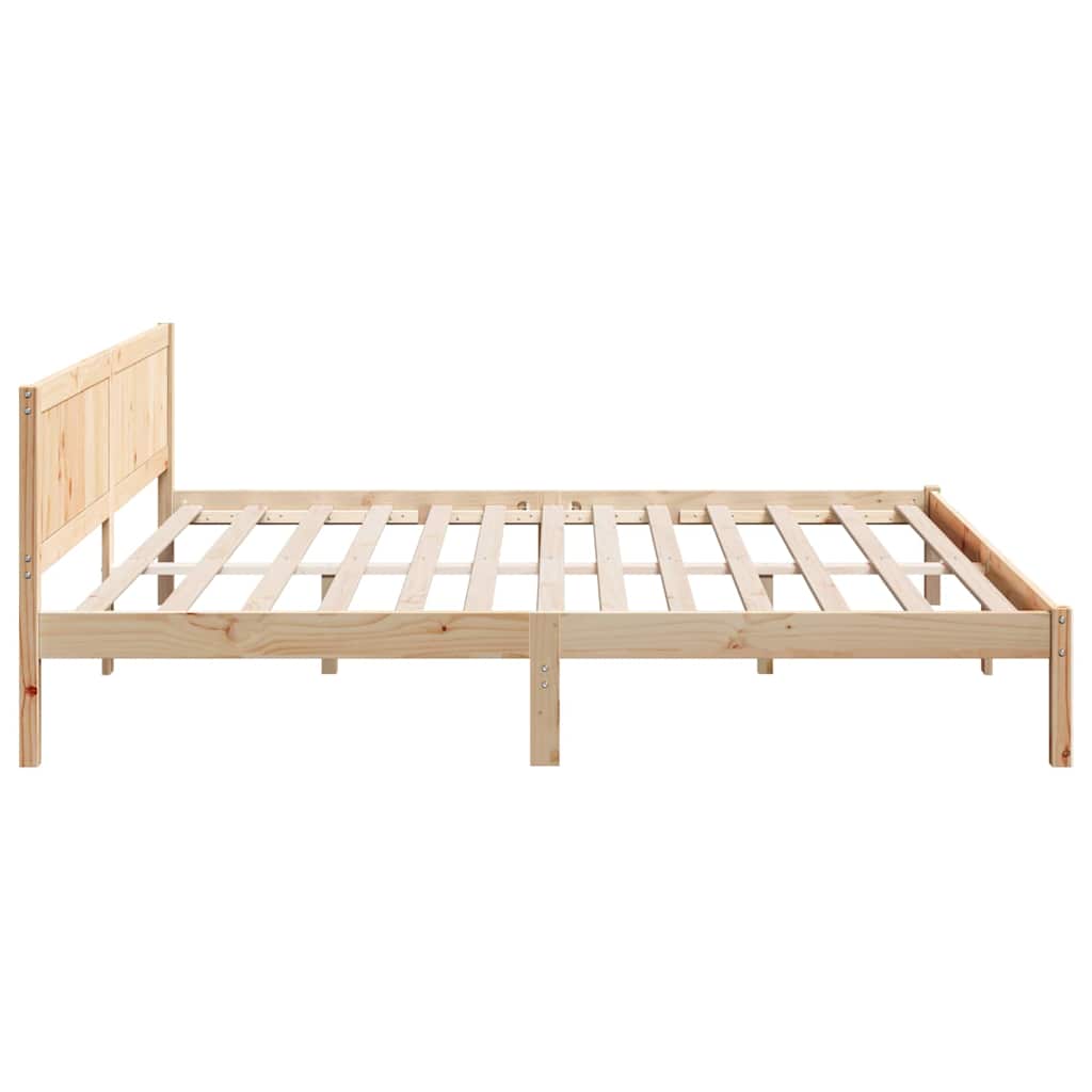 Sengestel Brun 180 x 200 cm Massivt fyrretræ