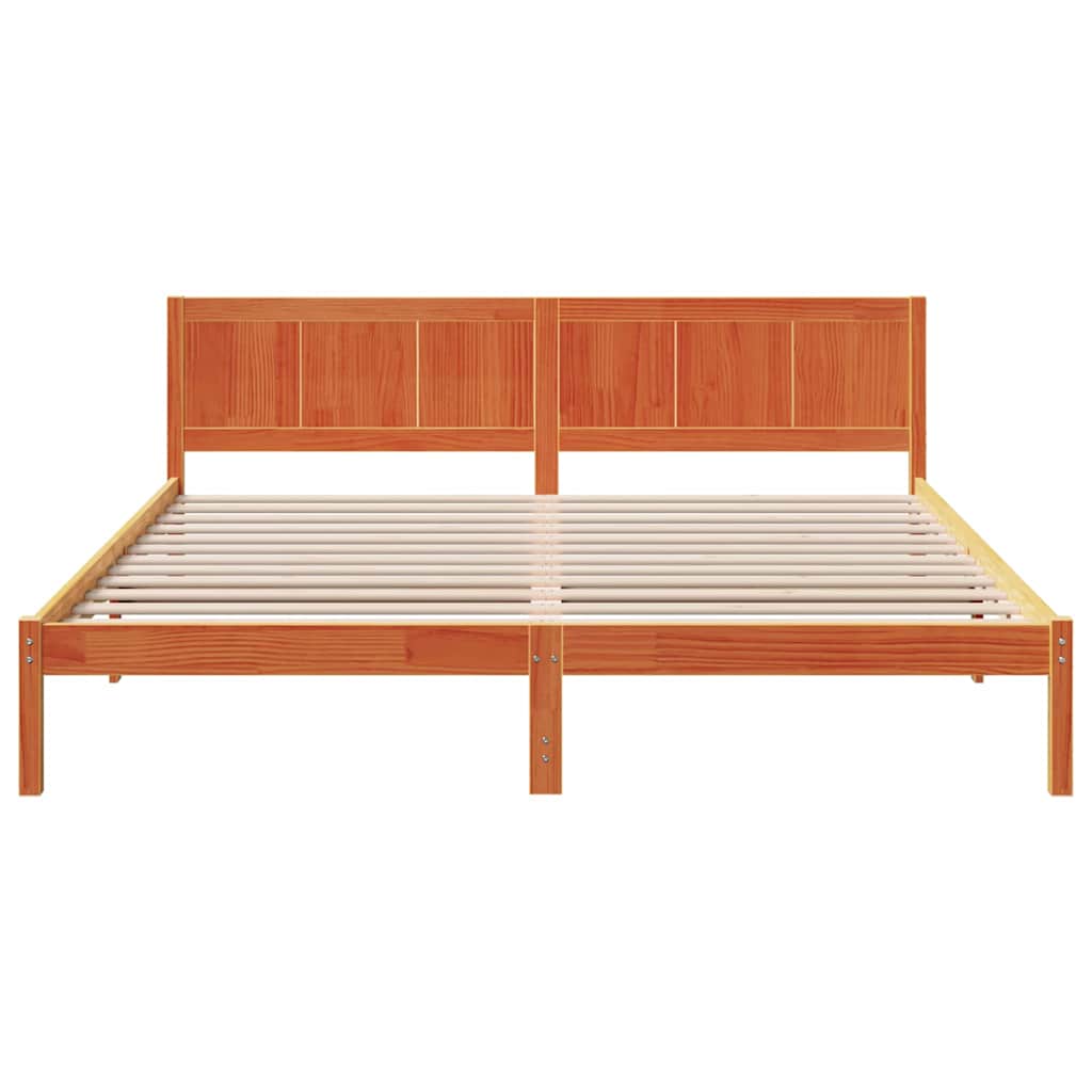 Sengestel Brun 180 x 200 cm Massivt fyrretræ