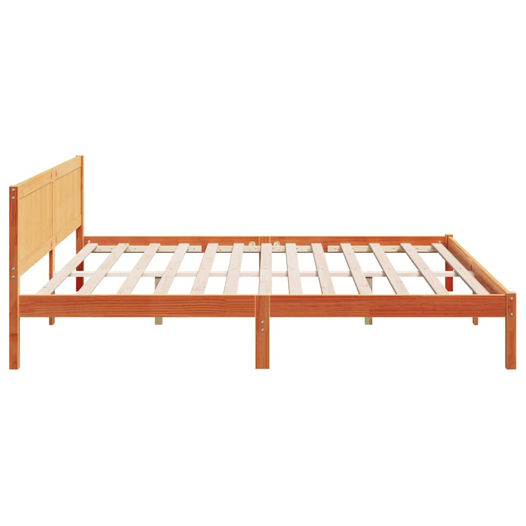Sengestel Brun 180 x 200 cm Massivt fyrretræ