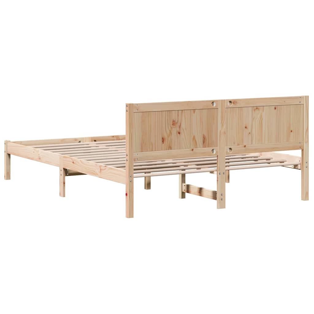 Sengestel Brun 160 x 200 cm Massivt fyrretræ