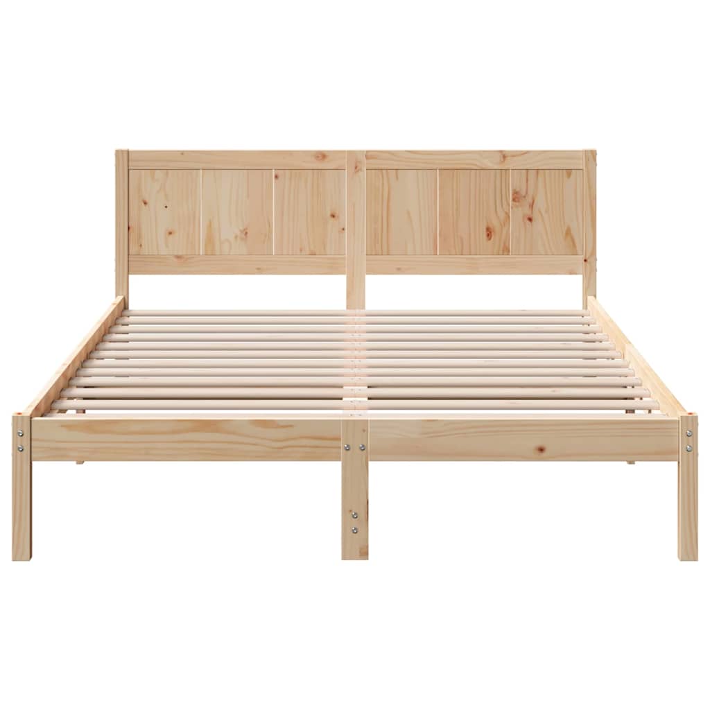 Sengestel Brun 160 x 200 cm Massivt fyrretræ