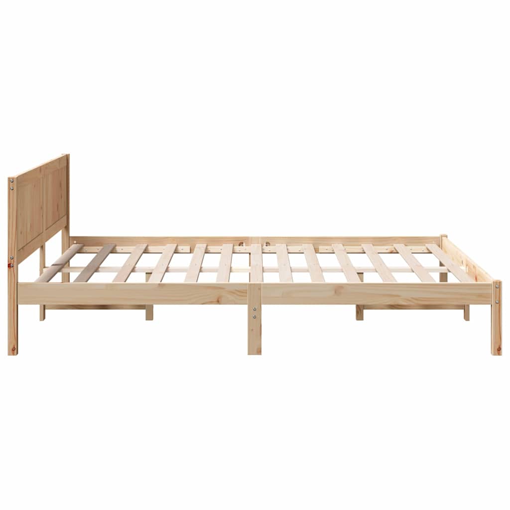 Sengestel Brun 160 x 200 cm Massivt fyrretræ