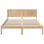 Sengestel Brun 150 x 200 cm Massivt fyrretræ