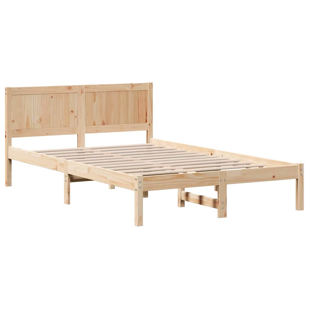 Sengestel Brun 135 x 190 cm Massivt fyrretræ