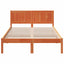 Sengestel Brun 135 x 190 cm Massivt fyrretræ