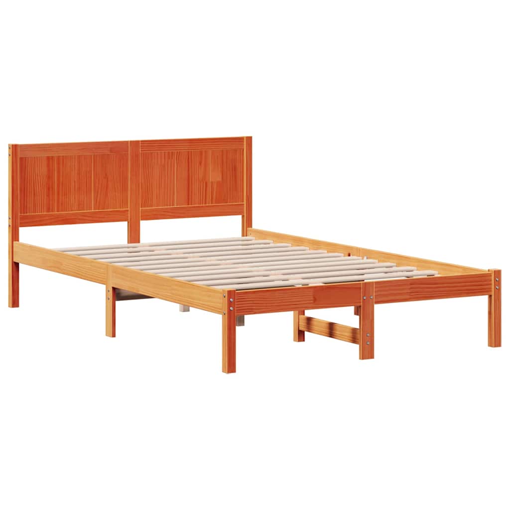 Sengestel Brun 120 x 190 cm Massivt fyrretræ