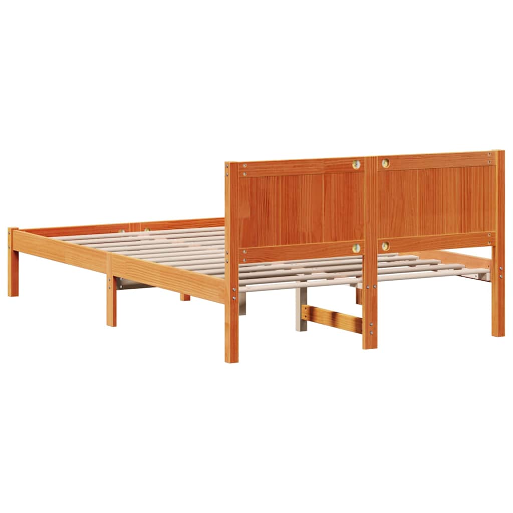 Sengestel Brun 120 x 190 cm Massivt fyrretræ
