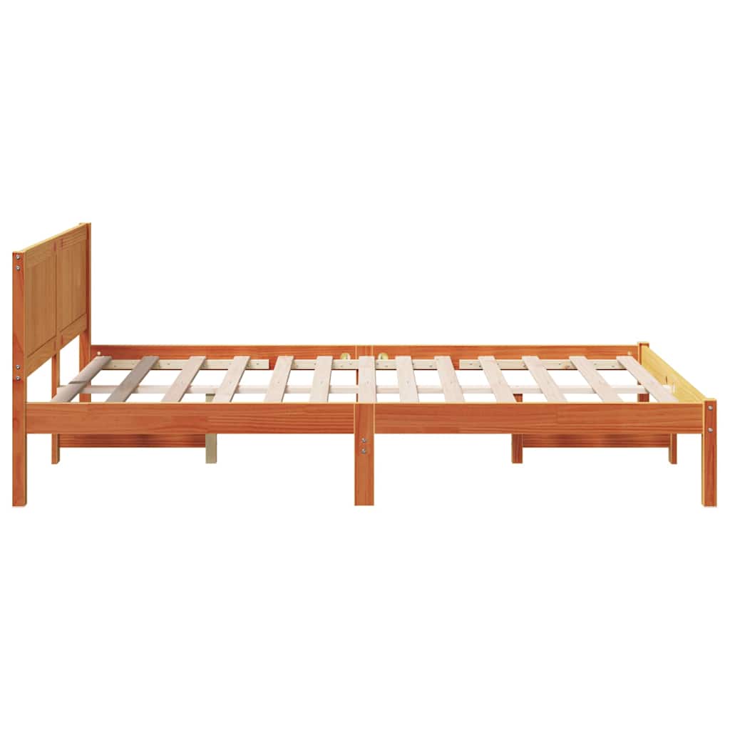 Sengestel Brun 120 x 190 cm Massivt fyrretræ