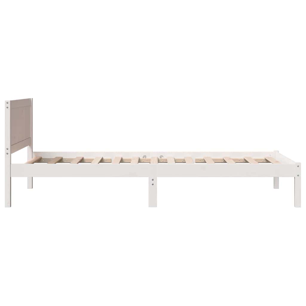 Sengestel Hvid 100 x 200 cm Massivt fyrretræ