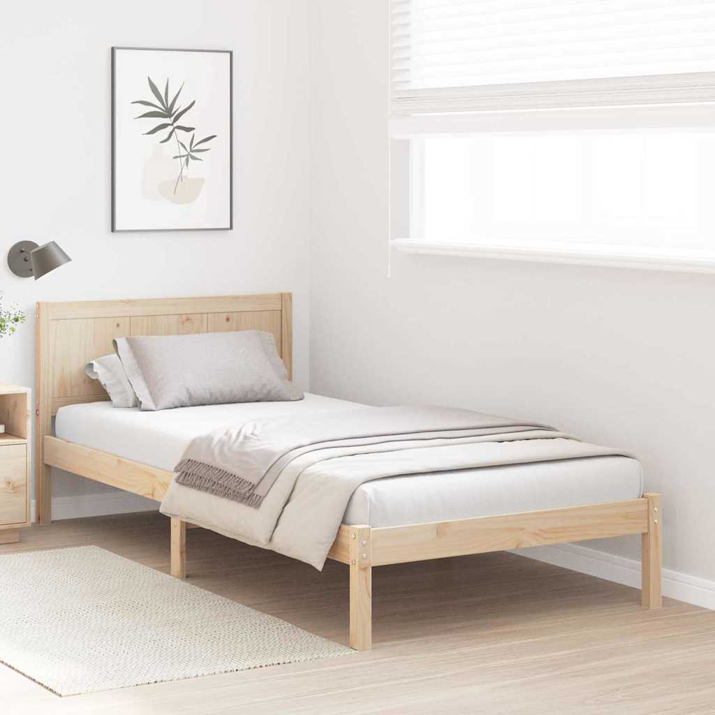 Sengestel Brun 90 x 190 cm Massivt fyrretræ