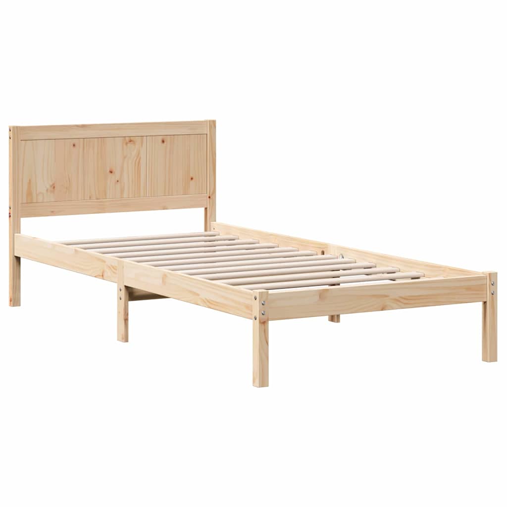 Sengestel Brun 90 x 190 cm Massivt fyrretræ
