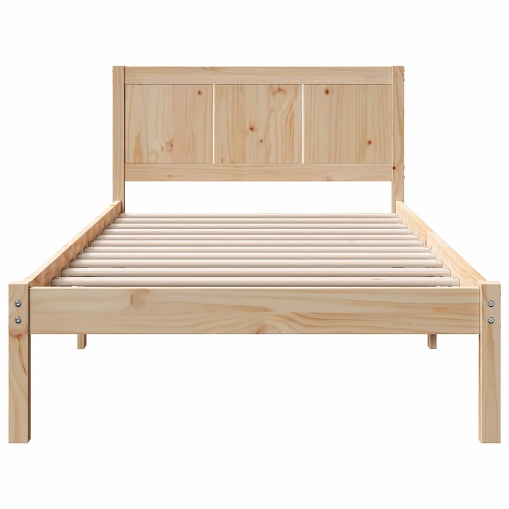 Sengestel Brun 90 x 190 cm Massivt fyrretræ