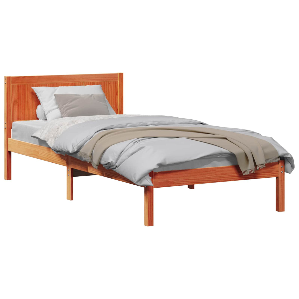 Sengestel Brun 90 x 190 cm Massivt fyrretræ