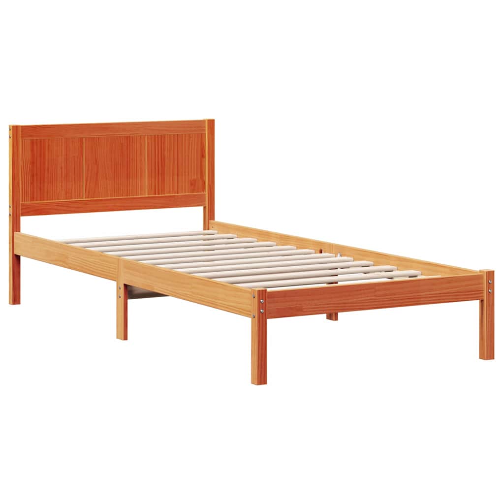 Sengestel Brun 90 x 190 cm Massivt fyrretræ