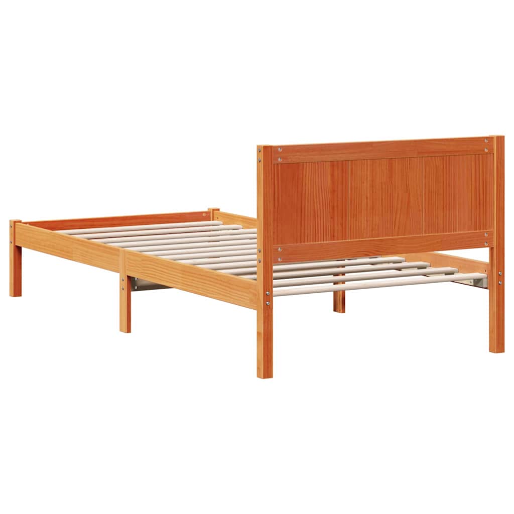 Sengestel Brun 75 x 190 cm Massivt fyrretræ