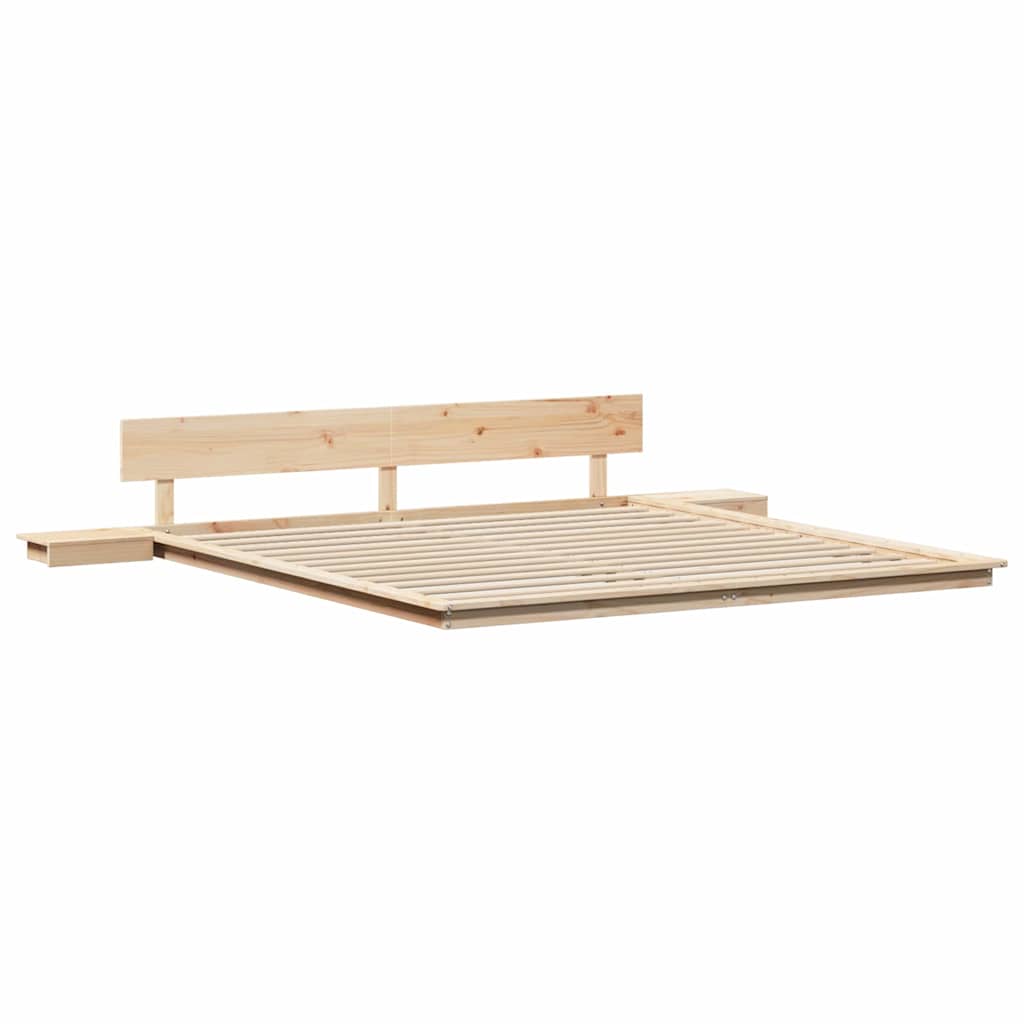 Sengestel Brun 200 x 200 cm træ