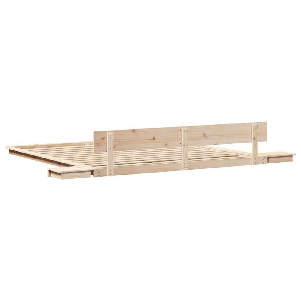 Sengestel Brun 200 x 200 cm træ