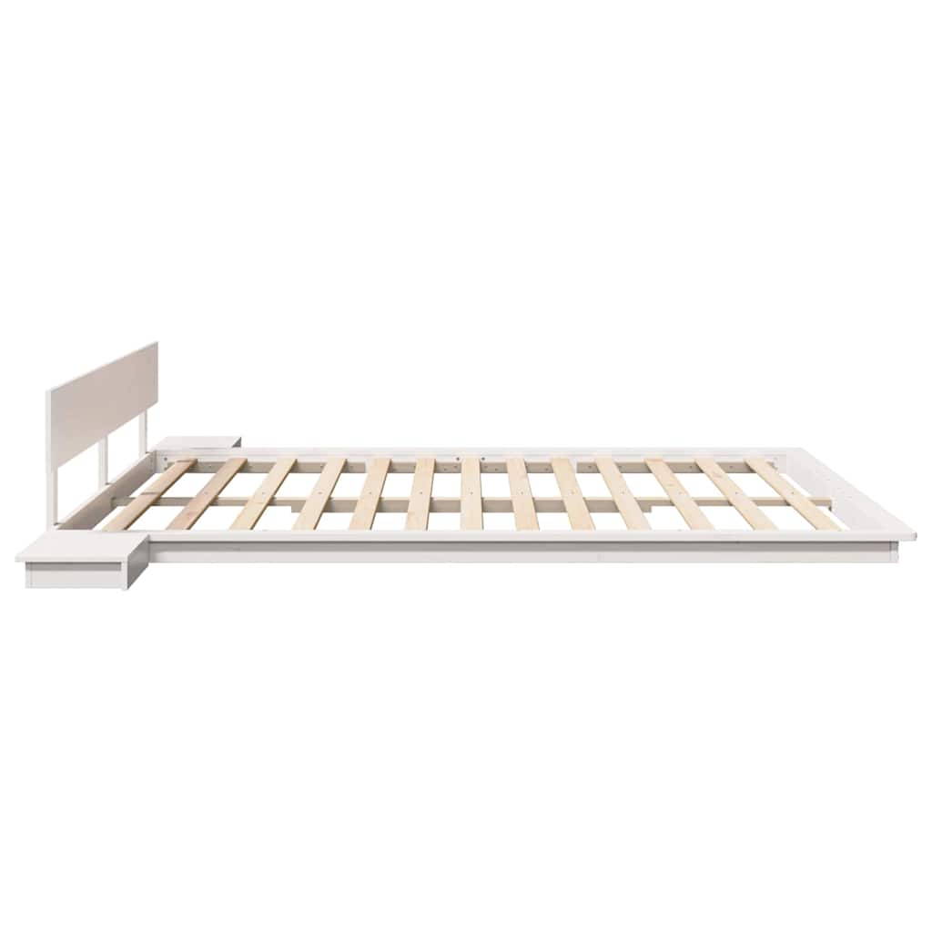 Sengestel Hvid 200 x 200 cm træ