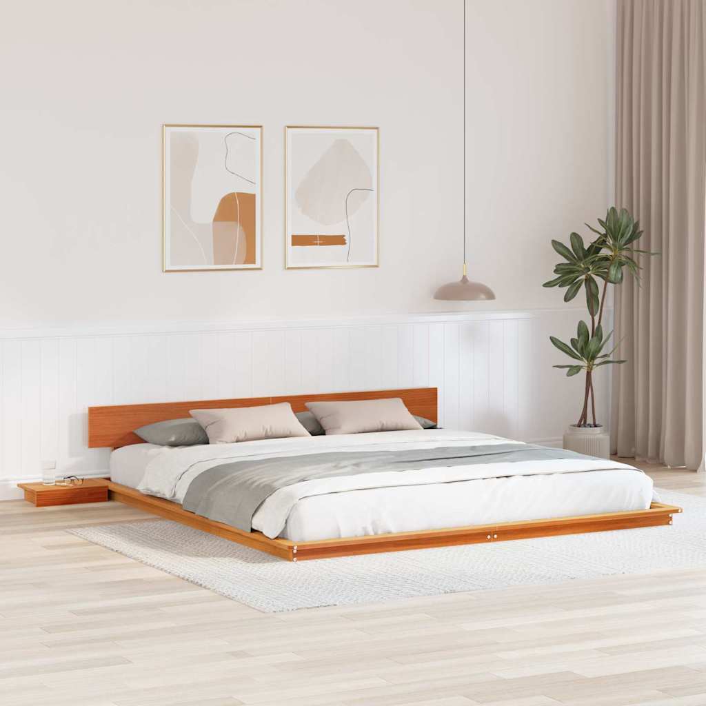 Sengestel Brun 200 x 200 cm træ
