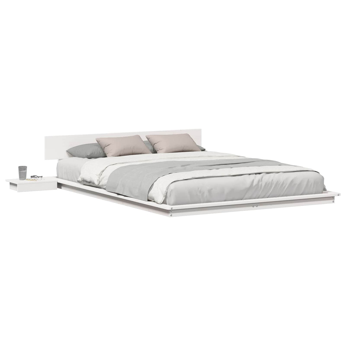 Sengestel Hvid 150 x 200 cm træ