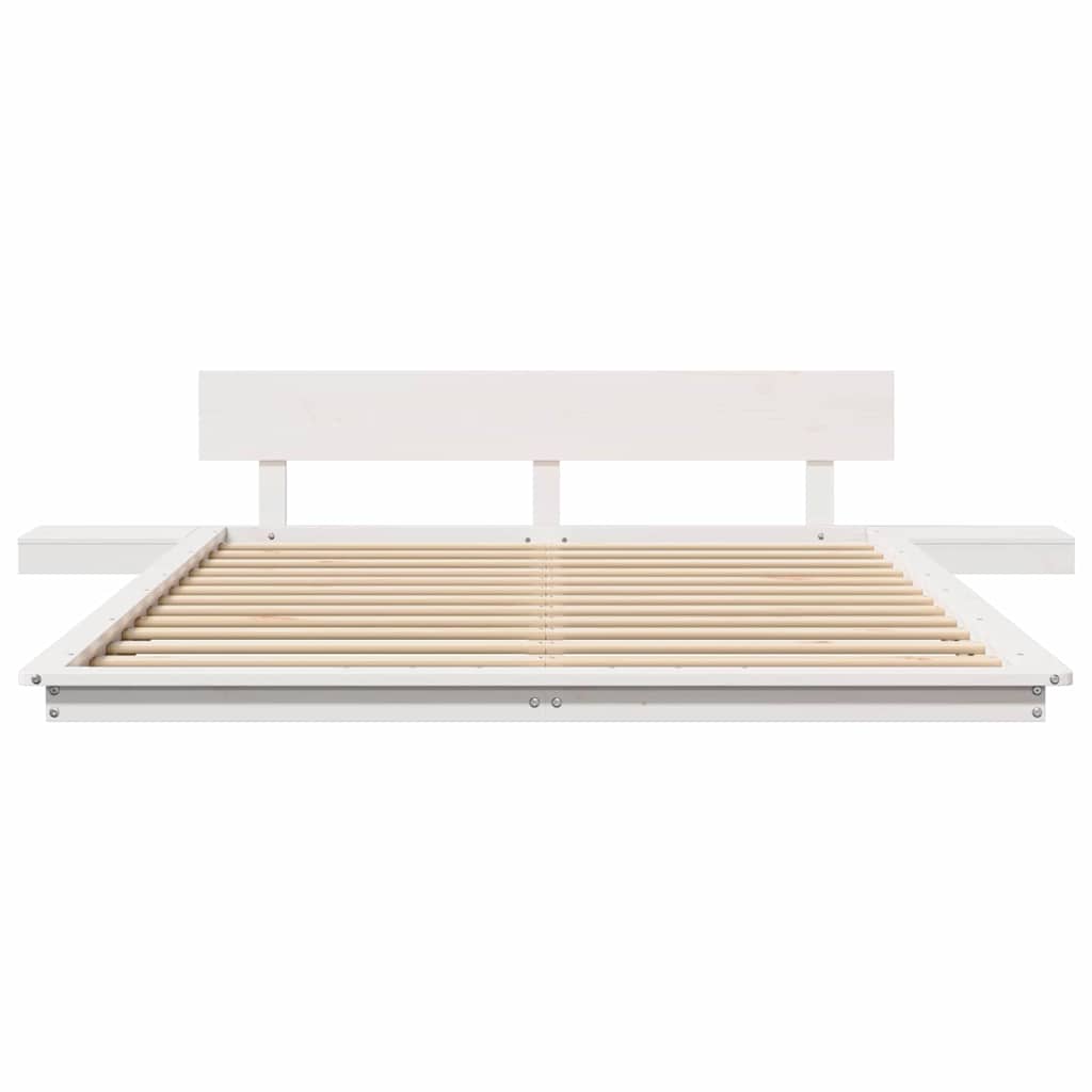 Sengestel Hvid 150 x 200 cm træ