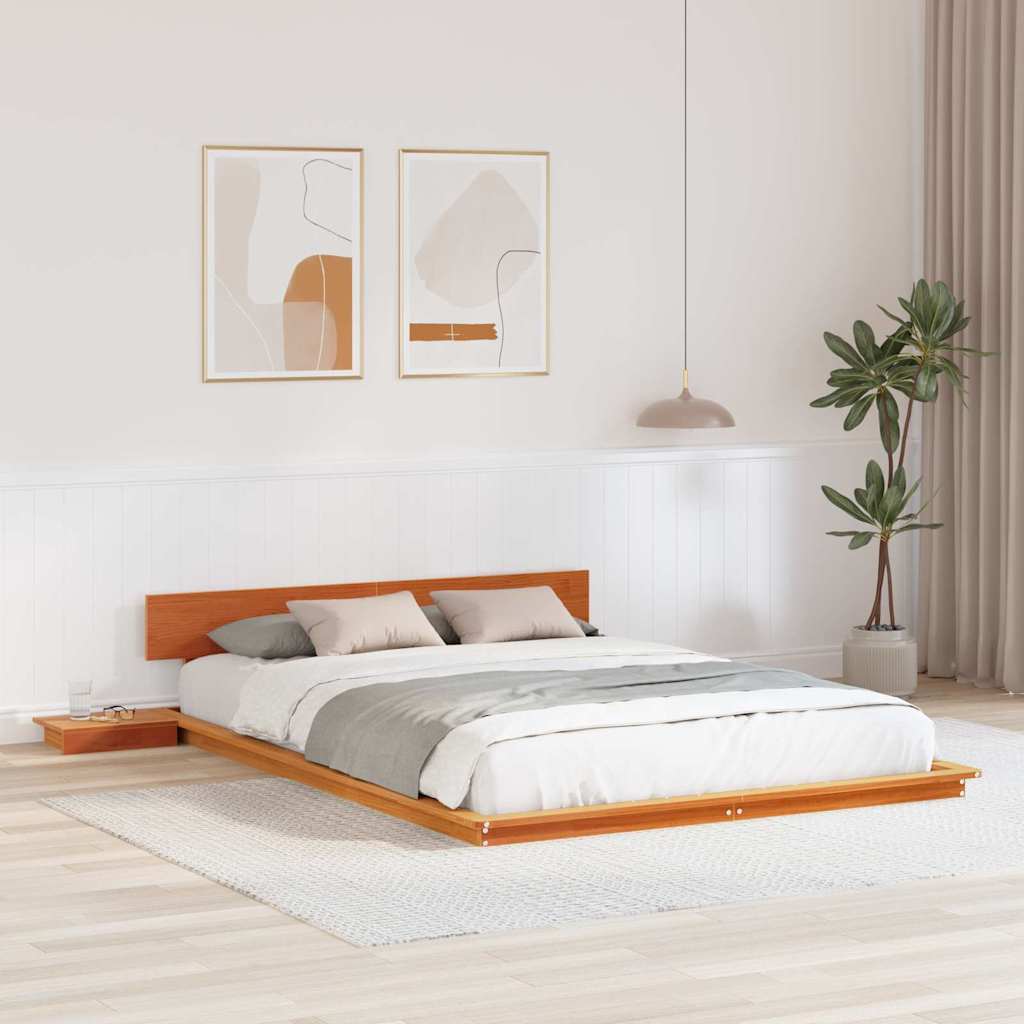 Sengestel Brun 150 x 200 cm træ