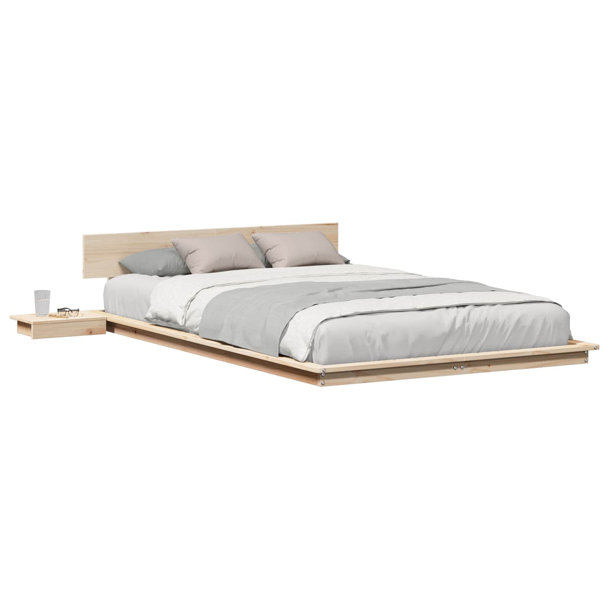 Sengestel Brun 140 x 190 cm træ