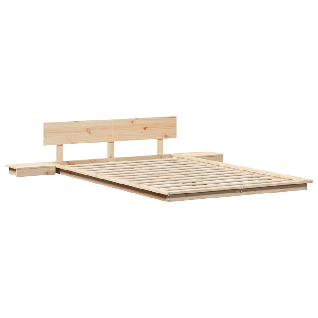 Sengestel Brun 140 x 190 cm træ
