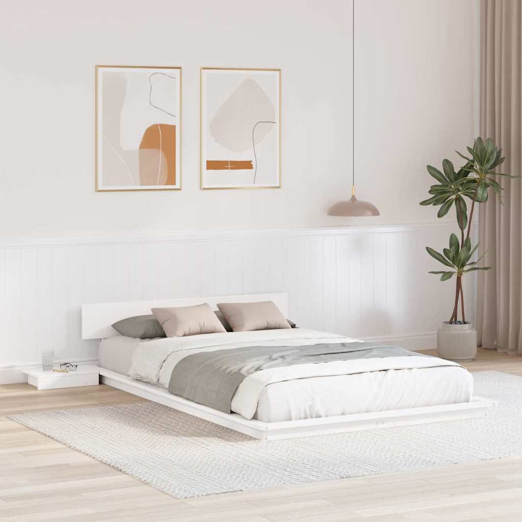 Sengestel Brun 140 x 190 cm træ