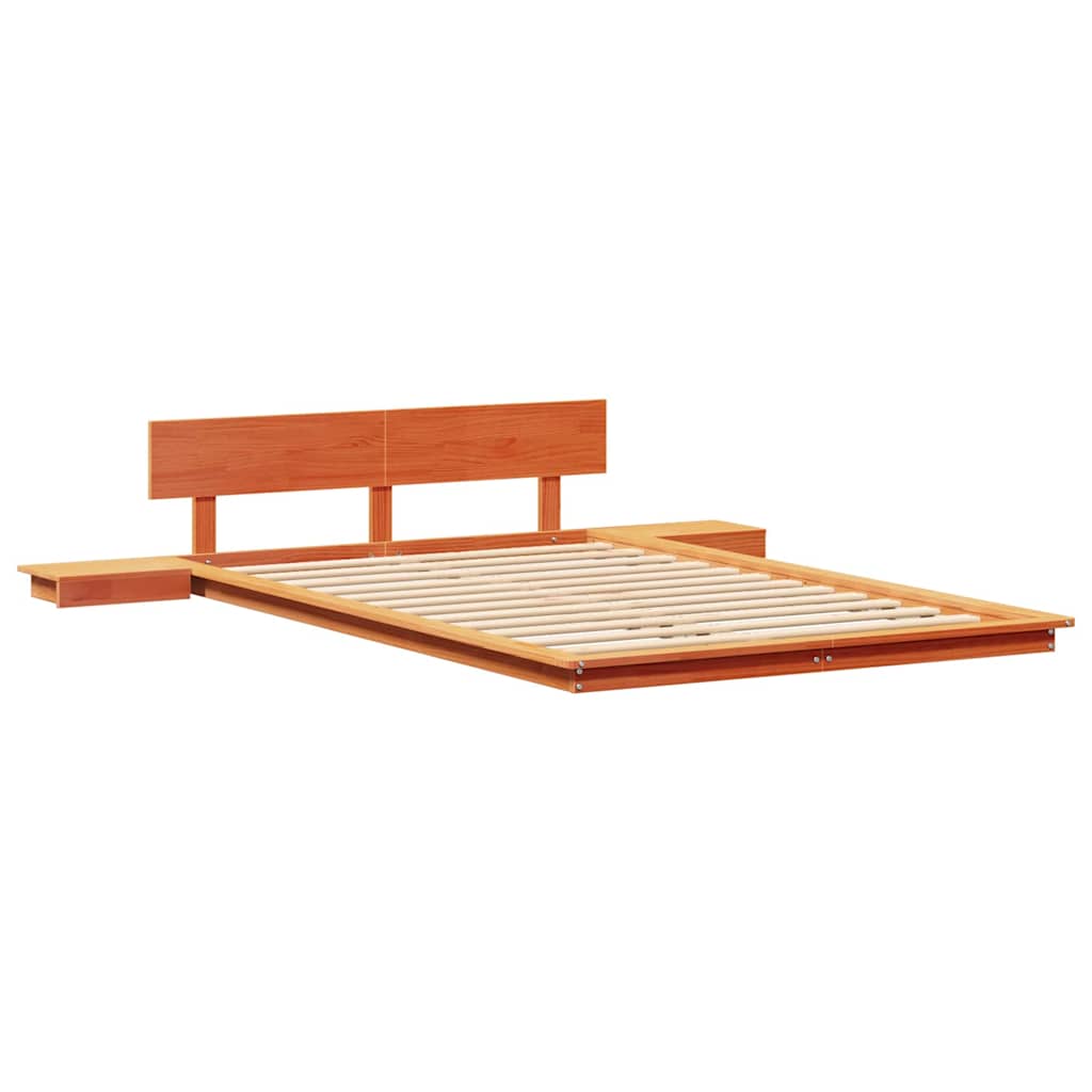 Sengestel Brun 140 x 190 cm træ