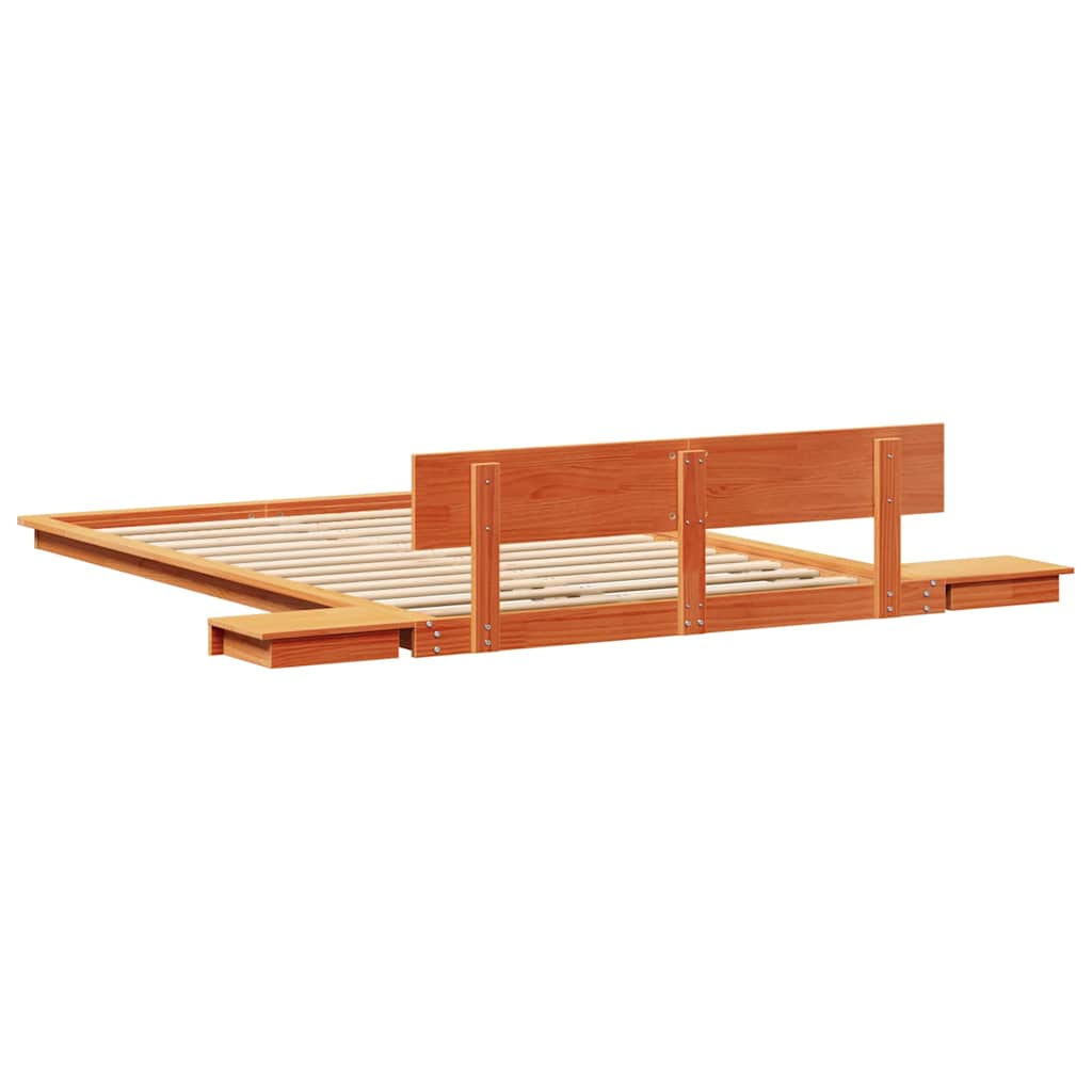 Sengestel Brun 140 x 190 cm træ