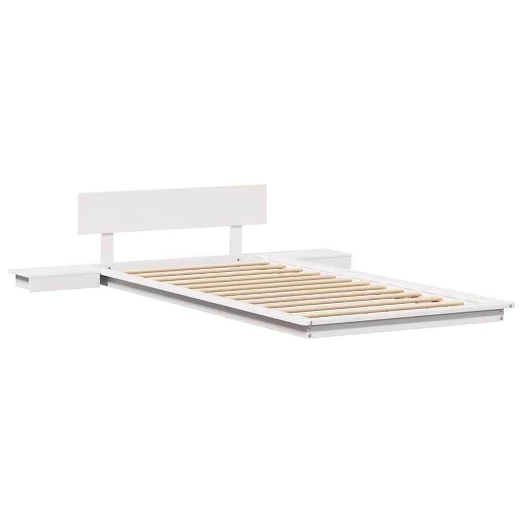 Sengestel Hvid 90 x 200 cm træ