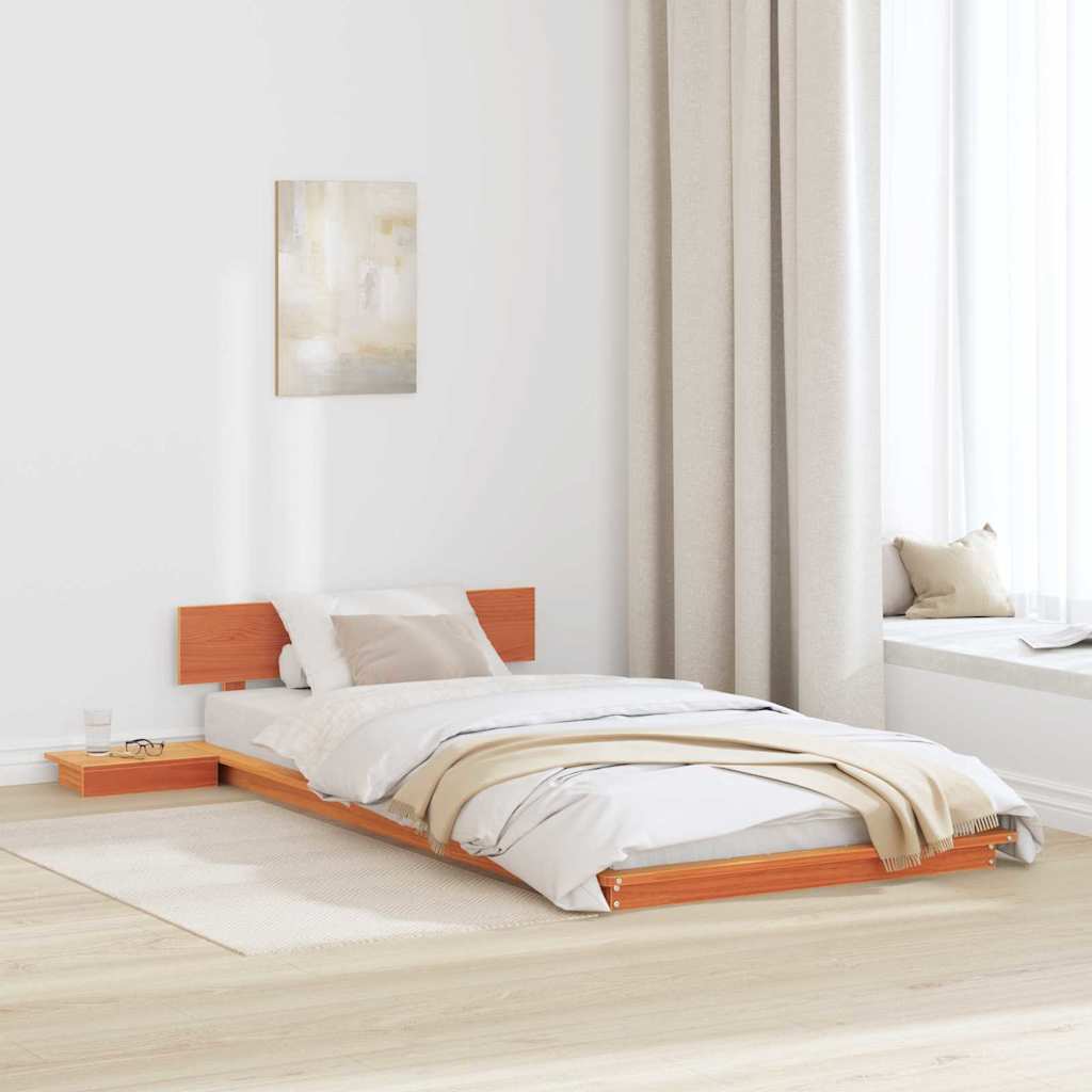 Sengestel Brun 90 x 200 cm træ