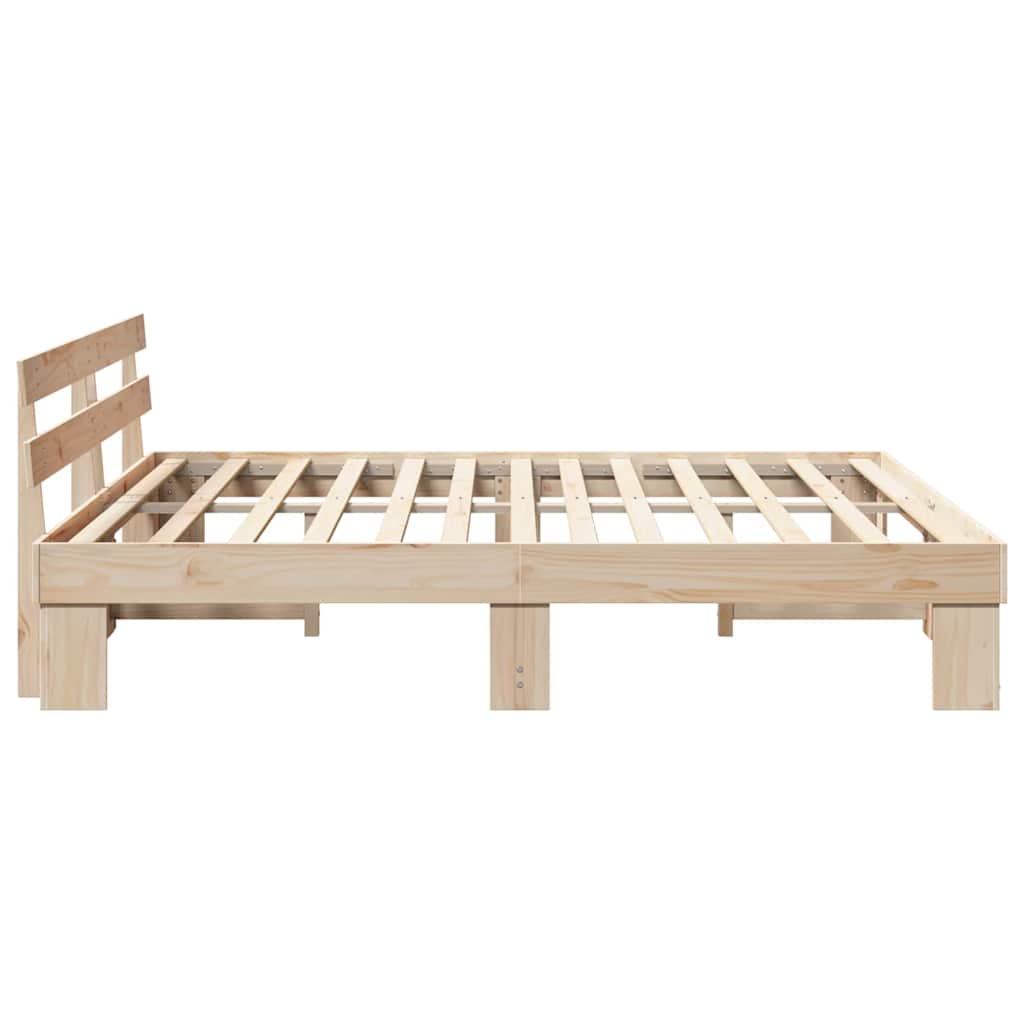 Sengestel Naturfarvet 200 x 200 cm Massiv fyrretræ