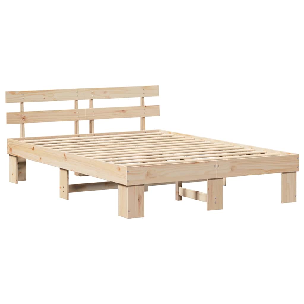 Sengestel Naturfarvet 150 x 200 cm Massiv fyrretræ