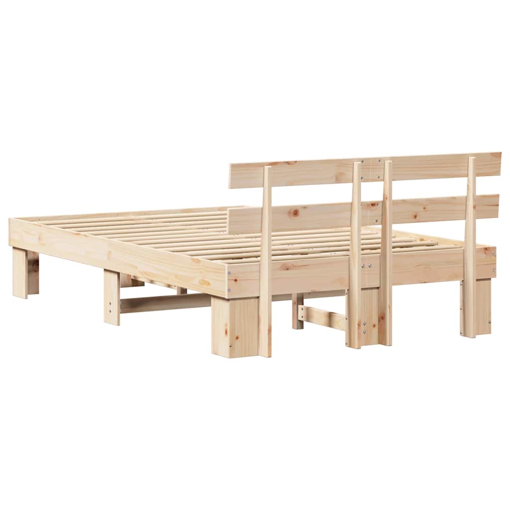 Sengestel Naturfarvet 135 x 190 cm Massiv fyrretræ