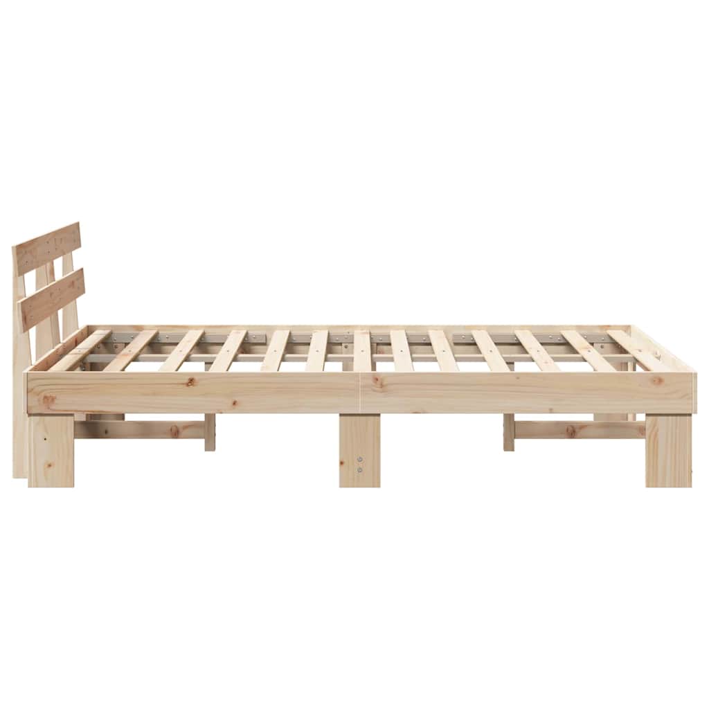 Sengestel Naturfarvet 135 x 190 cm Massiv fyrretræ