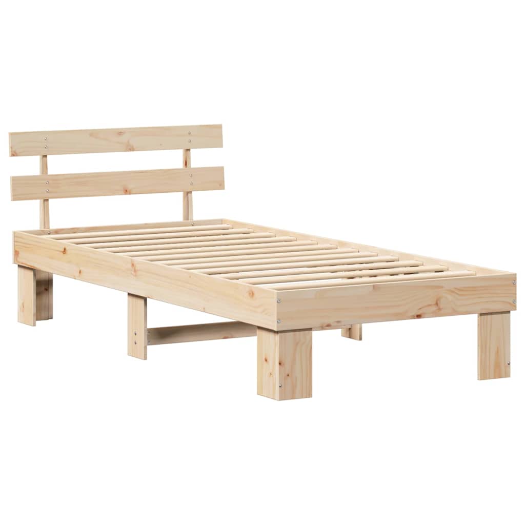 Sengestel Naturfarvet 100 x 200 cm Massiv fyrretræ
