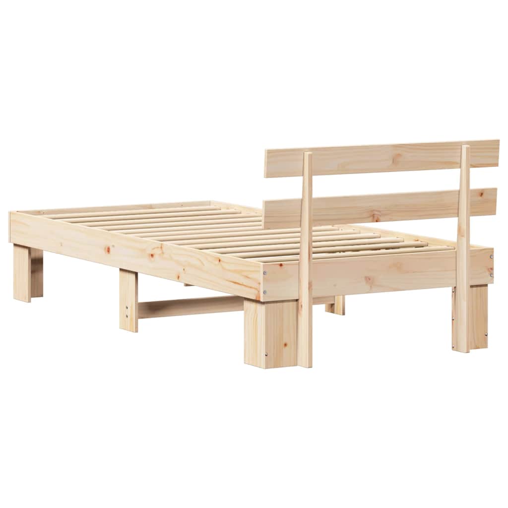 Sengestel Naturfarvet 100 x 200 cm Massiv fyrretræ