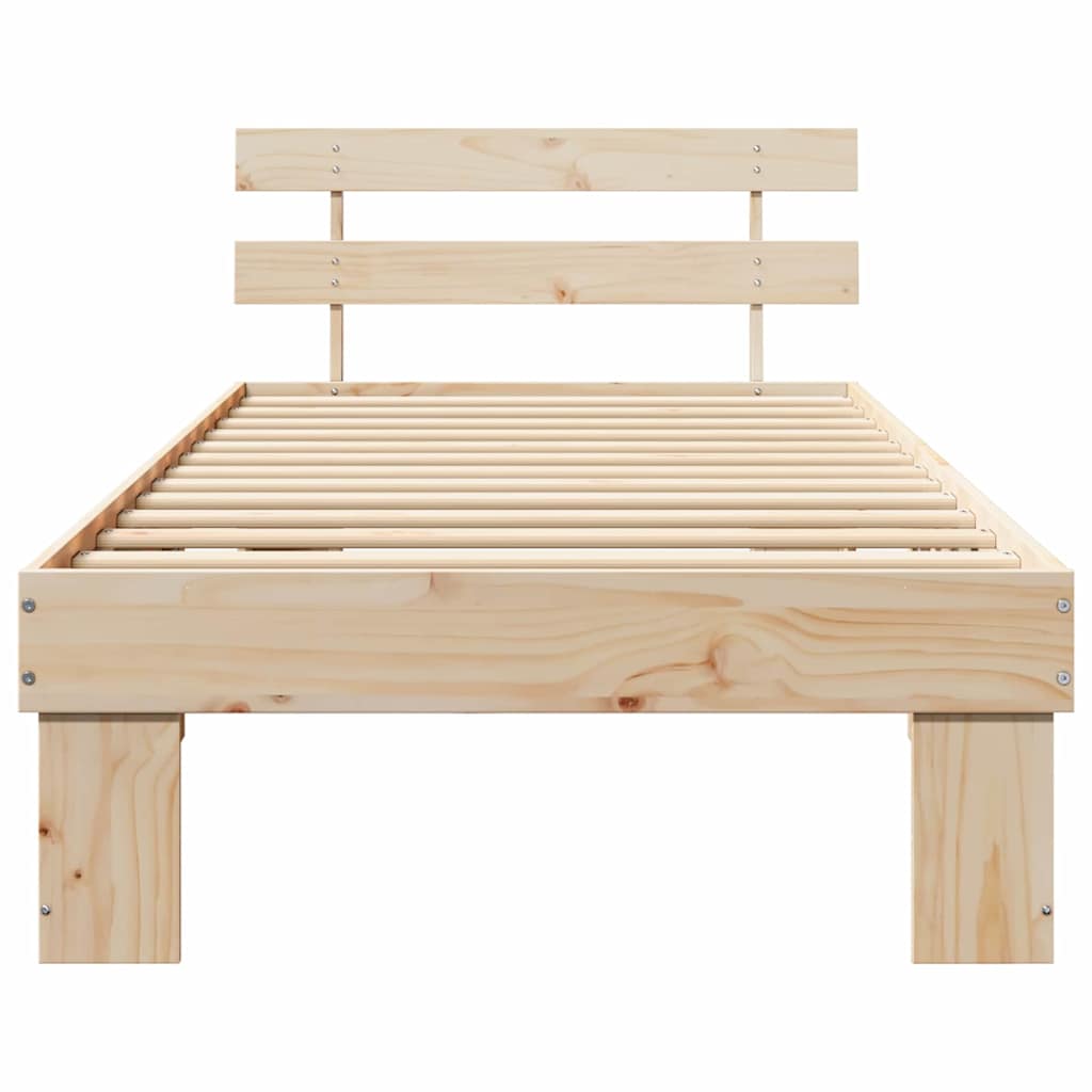 Sengestel Naturfarvet 100 x 200 cm Massiv fyrretræ