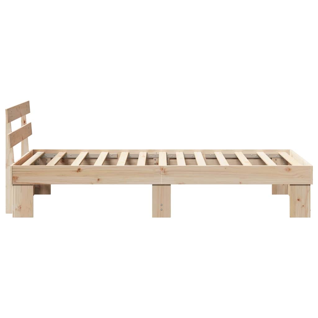 Sengestel Naturfarvet 90 x 200 cm Massiv fyrretræ