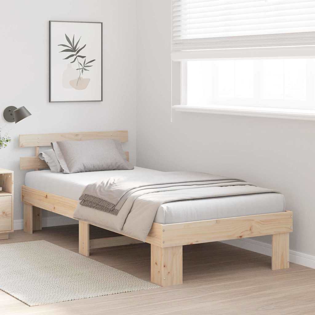 Sengestel Naturfarvet 80 x 200 cm Massiv fyrretræ