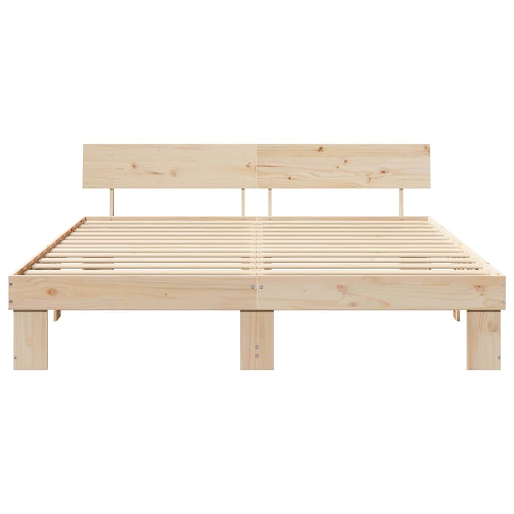 Sengestel Naturfarvet 180 x 200 cm Massiv fyrretræ